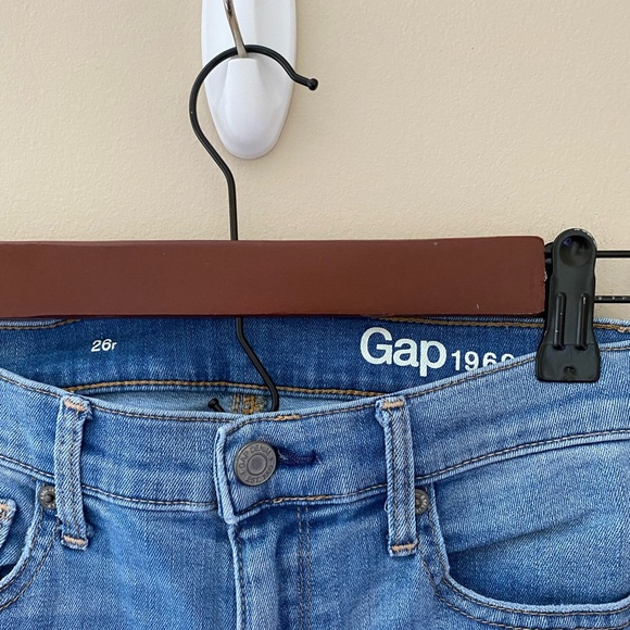 Women’s Gap Frayed Hem True Skinny Jeans In Light Indigo Size 26 - Picture 4 of 5